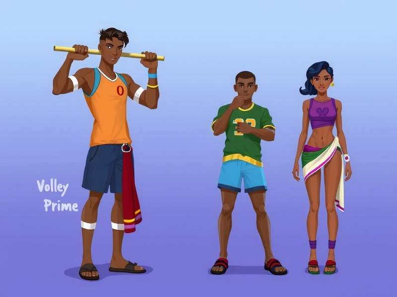 Volley Prime Prodigies - Characters in Traditional Indian Attire Volley Prime Prodigies Indian Themed Characters